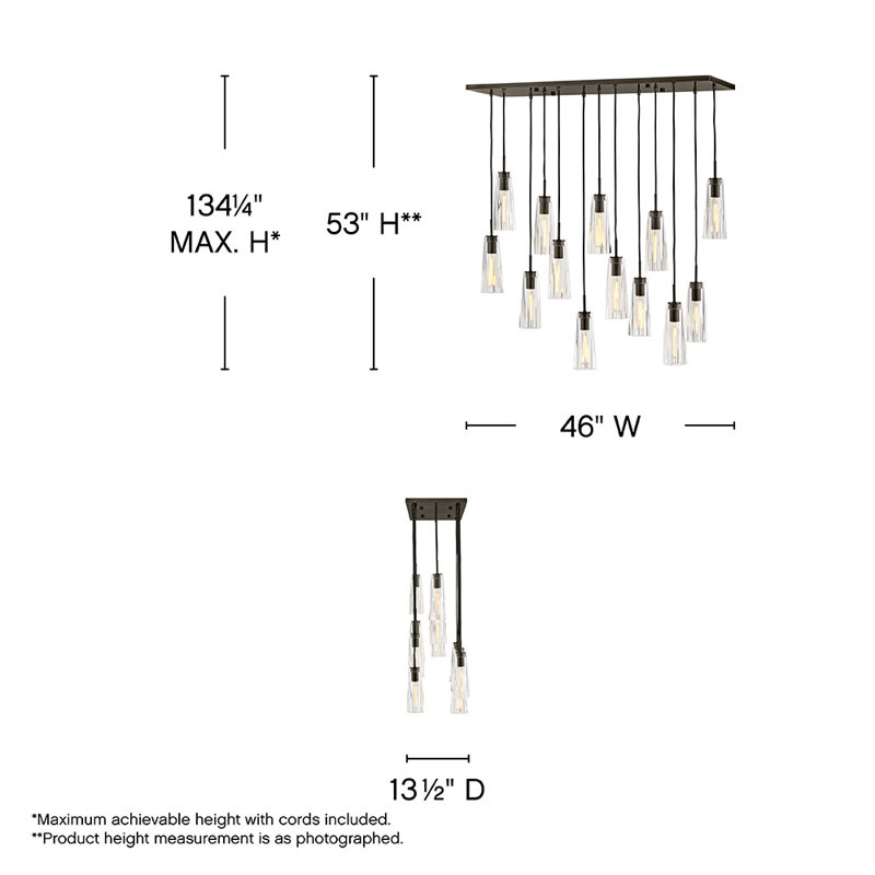 Cosette 13 - Light Chandelier, Black Oxide