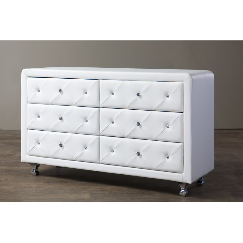 Beglin 52.75'' W 6 - Drawer Dresser, White