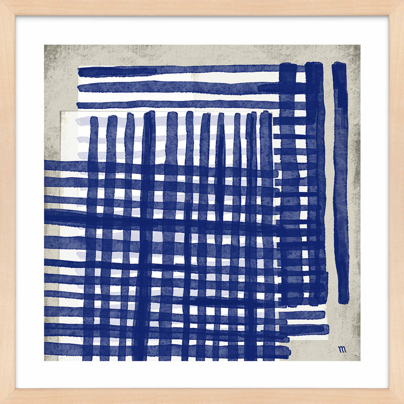 Weaving by Marco Marella For Studio M, 24" H x 24" W x 1.25" D, Maple Framed 