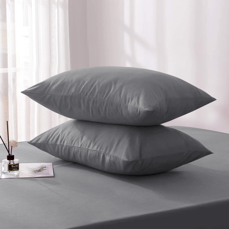 Jaramiah Super Soft Plain Microfiber PillowCase, Grey