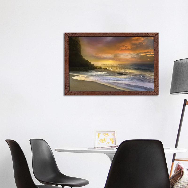 Morning Fire by Mike Calascibetta - Wrapped Canvas Painting, 66.04 cm H x 45.72 cm W, Brown Framed
