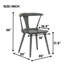 Ensemble de 2 pièces pour chaise de salle à manger rustique moderne de style campagnard au design rétro, facile à assembler-831261706