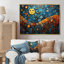 Mélange de mosaïques bleues et oranges - Boho