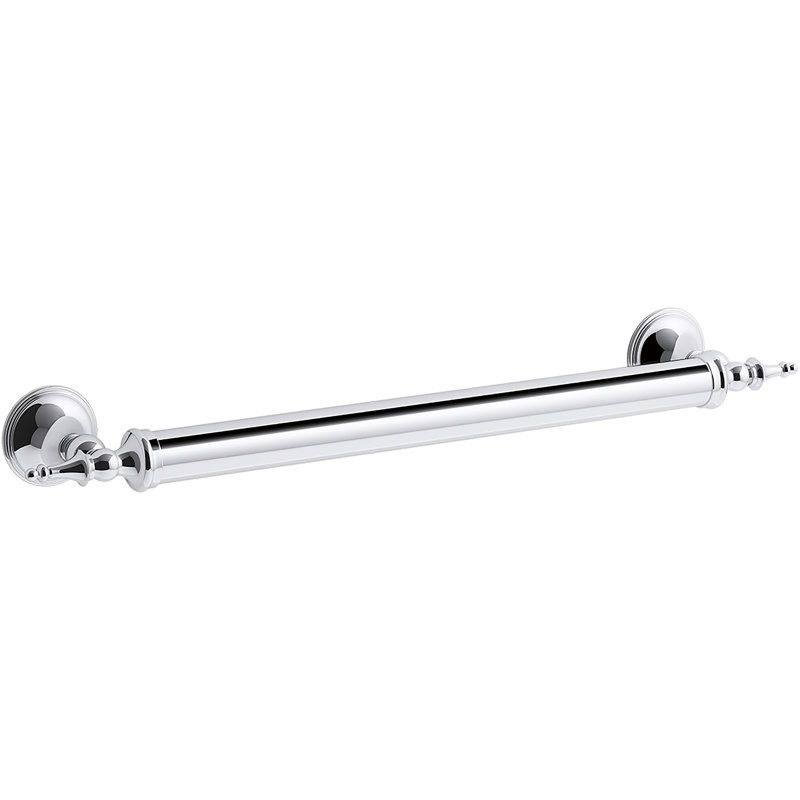 Barre d'appui décorative, Chrome poli, l 18 po