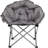 C932s-129 Padded Outdoor Folding Lounge Chair – Cushioned Patio Club Chair, Portable Collapsible Lawn Chair For Garden, Balcony, Camping & Outdoor Relaxation, Gray