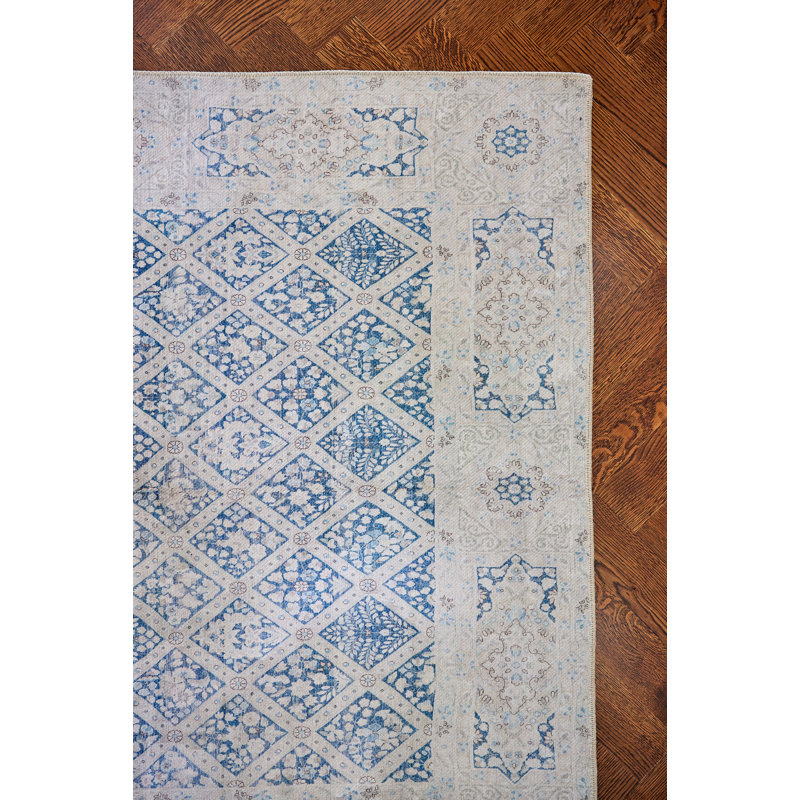 Erin Gates by Momeni Dorset Coventry Polyester Blue Area Rug, Rectangle 10' X 14'