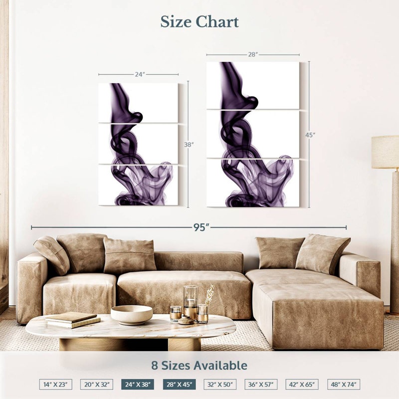 Avery Purple Smoke, 38" H x 24" W