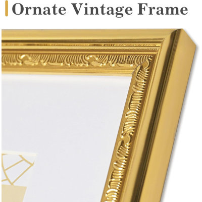 Picture Frame Gold with Mat