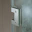 Porte de douche à charnière pivotante simple sans cadre l 48 à 49 po x H 76 po, verre trempé incassable de 3/8 po (10 mm) d'épaisseur-107531494