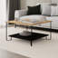 Cristiana Square Coffee Table with Storage | Sleek Design & Durable Metal Legs-1744519687