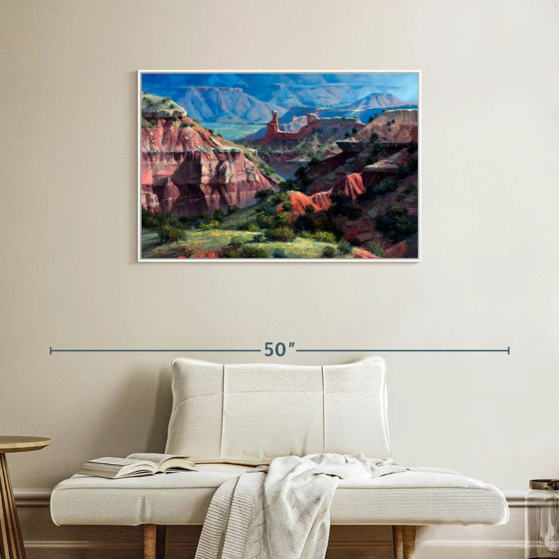 Palo Duro classique, Cadre flottant blanc, 37 po x 25 po