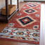 Tapis traditionnel rouge / bleu Jamyn Lea Crimson Well Woven-1800252044