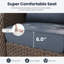 184.9cm Wide Patio Sofa with Cushions-885373745-885373744