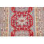Tapis unique en laine noué à la main Kazak de 3 pi 10 po x 5 pi 8 po rouge Niva