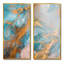 «Luxury Turquoise and Gold Marble Flow Art», ensemble de 2 impressions sur toile-1594039846-1594039900