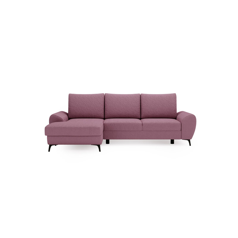 3 Seater Sofa Bed, Left Hand Facing, Pink