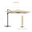 Parasol en porte-à-faux 10 x 10 pi avec manivelle Shandice-18996772