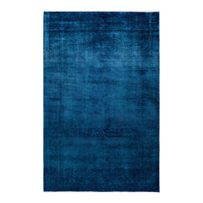 Danayja One-of-a-Kind 5' 1" X 7' 10" New Age Wool Area Rug Blue