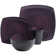 Gibson Elite Soho Lounge 16 Piece Plates, Bowls, And Mugs Set, Purple (2 Pack)