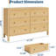 Commode 6 tiroirs moderne avec base en X, commode en bois pour le rangement des placards de la chambre à coucher,-442824346