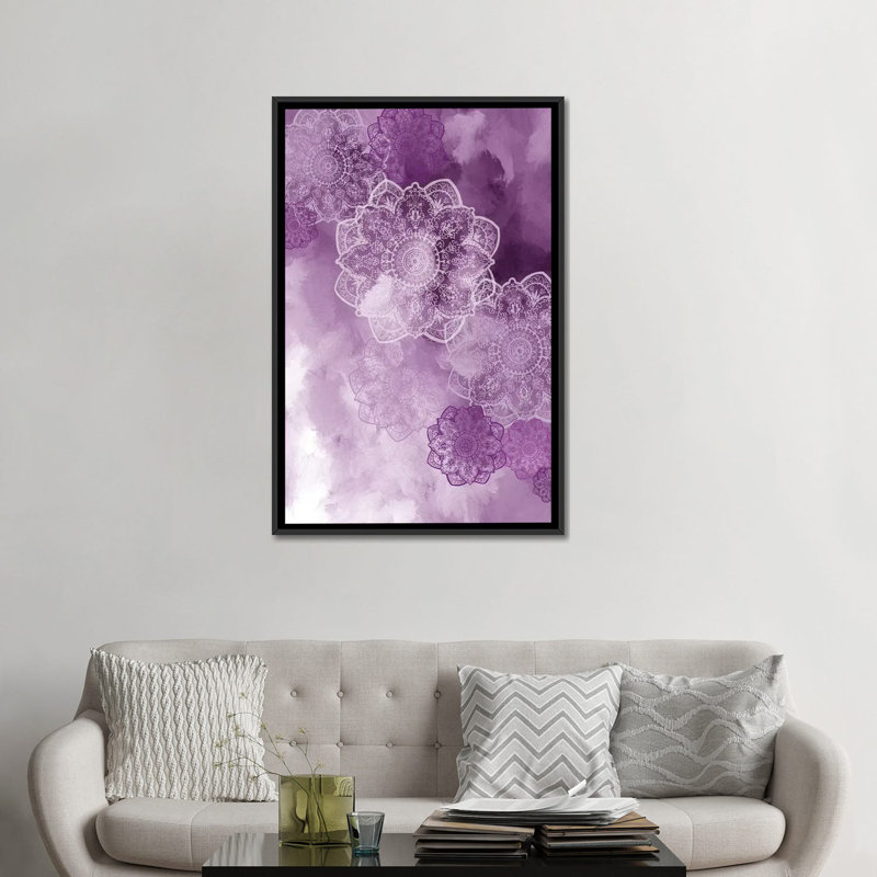 «Lavender Dream», reproduction sur toile tendue, H 26 po x l 18 po x P 1,5 po, Toile avec cadre noir, Pas de tapis