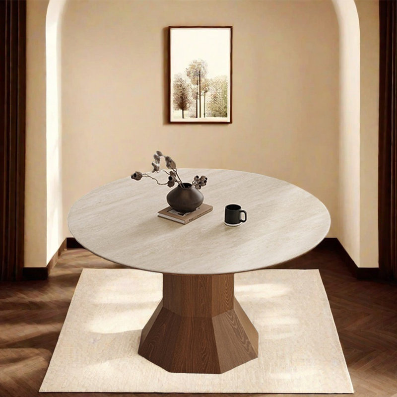 Table de salle à manger ronde moderne et simple, H 29,53 po x L 51,18 po x l 51,18 po