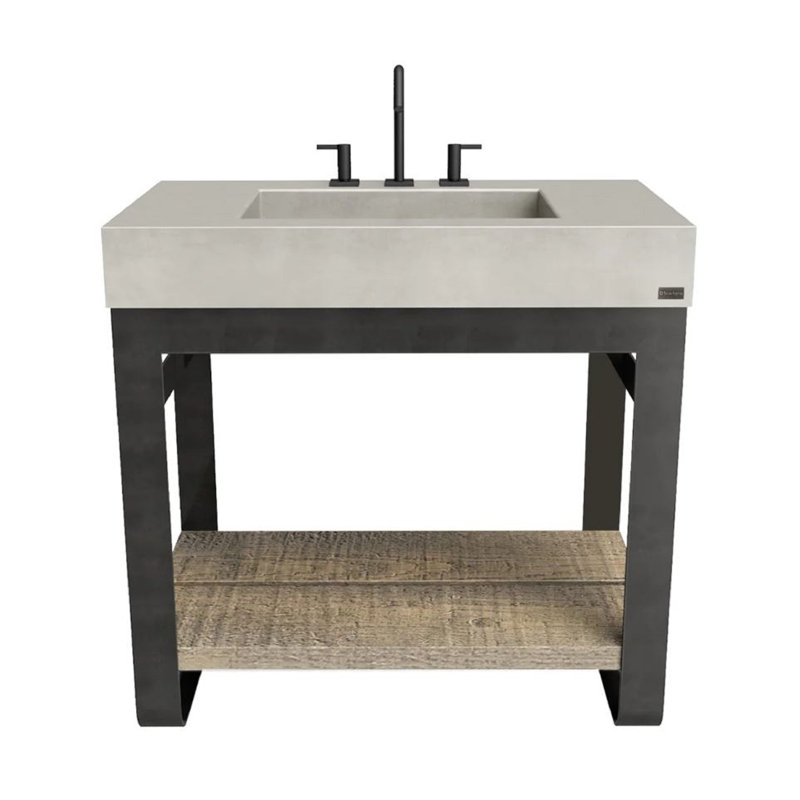Outland 36'' W Single Vanity, Beach, Brushed Nickel, No Holes