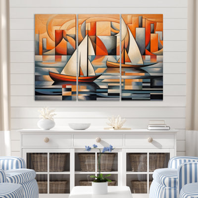 Alojzia - Ensemble de salon d'art mural bateau
