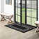 Double Border Machine Tufted Performance Dark Gray/White Rug