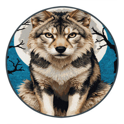 Washable Lykoi Cats Area Rug
