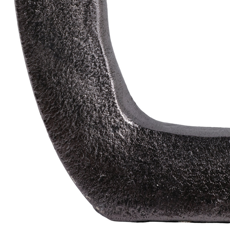 Vase à boutons moderne en métal avec découpes ouvertes pour la décoration intérieure, Noir
