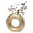 Halo 9" Ribbed Donut Ceramic Gold Vase-1331043248