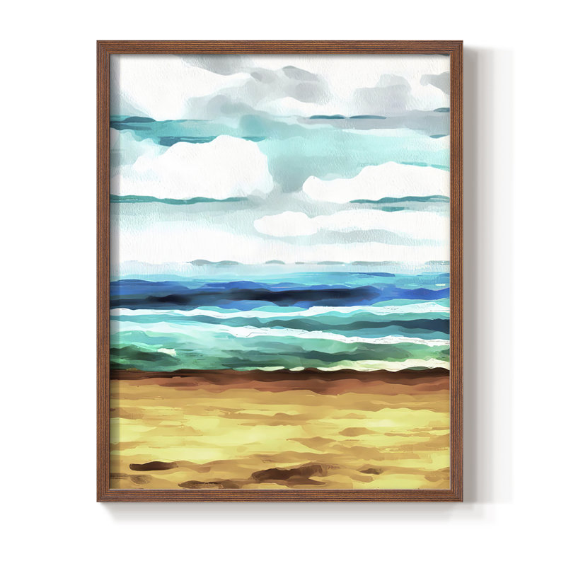 «Summer Love II», reproduction encadrée - bois massif, H 10 po x l 8 po, Brun