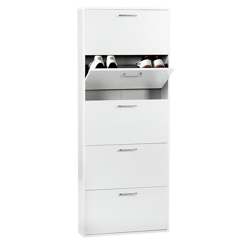 Facile 15 Pair Shoe Storage Cabinet, White