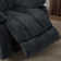 37.4" Wide Contemporary Compact Microfiber Swivel Rocker Manual Recliner Chair with Heat and Massage