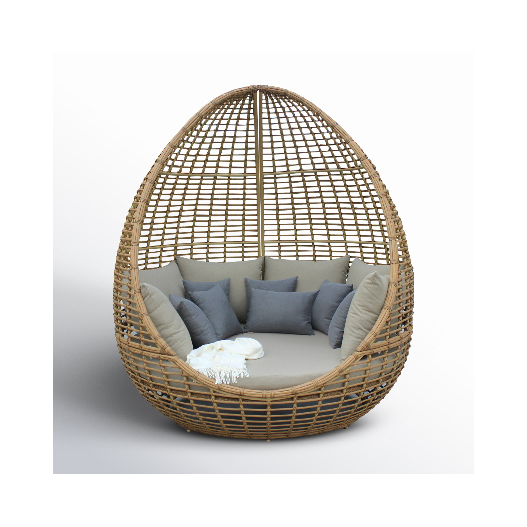 Zaire 69" Wide Outdoor Patio Daybed with Cushions