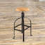 Swivel Adjustable Height Counter Stool with Metal Frame