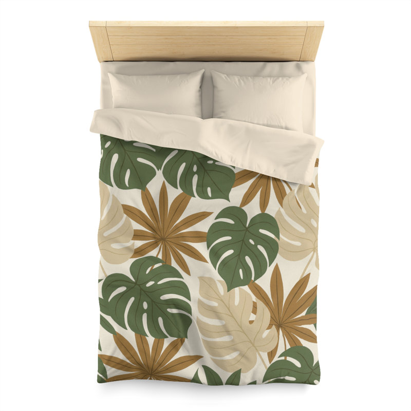 Microfiber Duvet Cover Boho Style, Design 66, Cream, Twin Duvet Cover