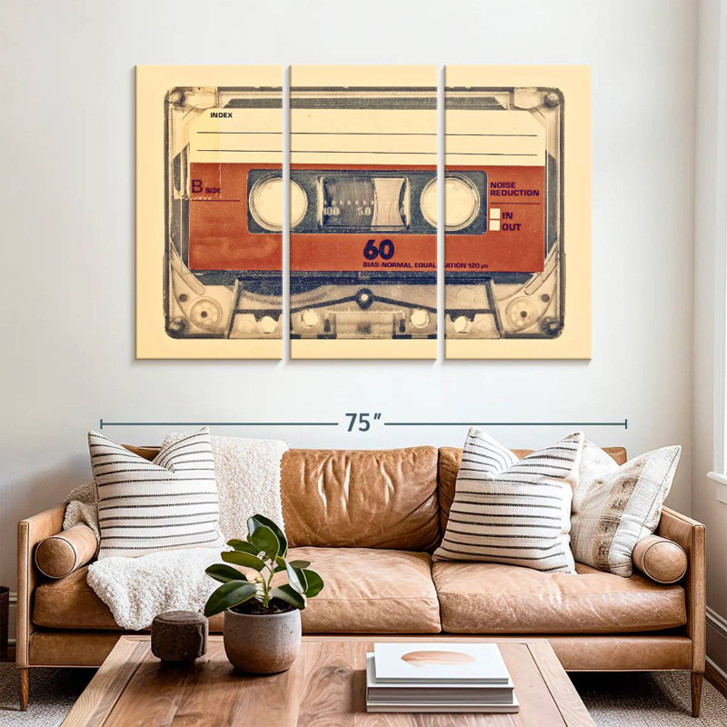 Abarca Retro Compact Cassette, 42" H x 65" W