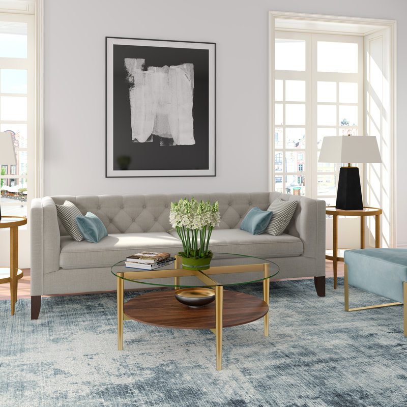 Carpenter Coffee Table with Storage, Walnut