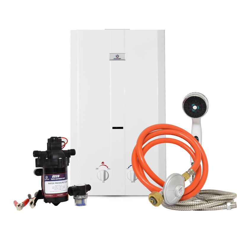 Temperature Controlled Portable Steel Tankless Water Heater Outdoor Shower and Footwash Spout