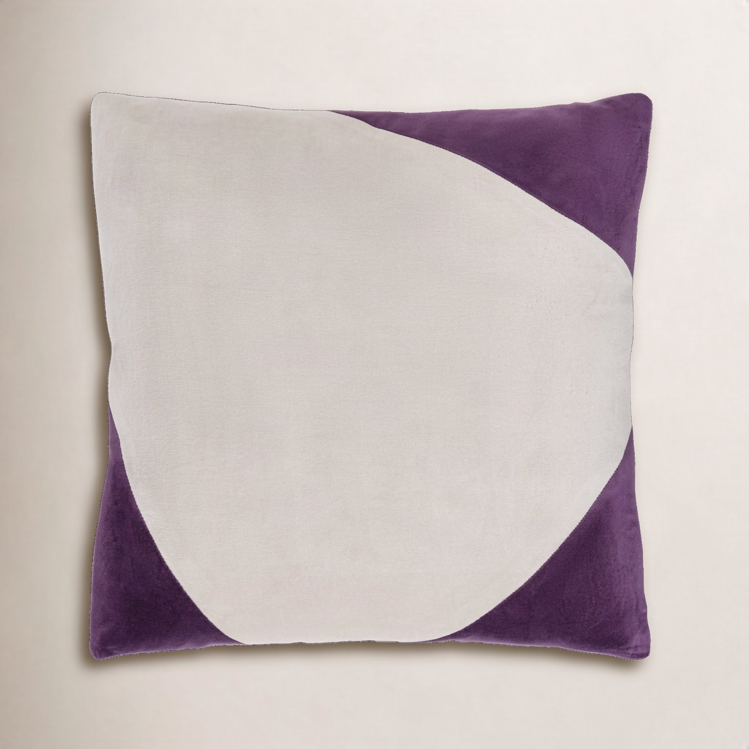 Denny Cotton Pillow Cover, 22" x 22", Purple, Down