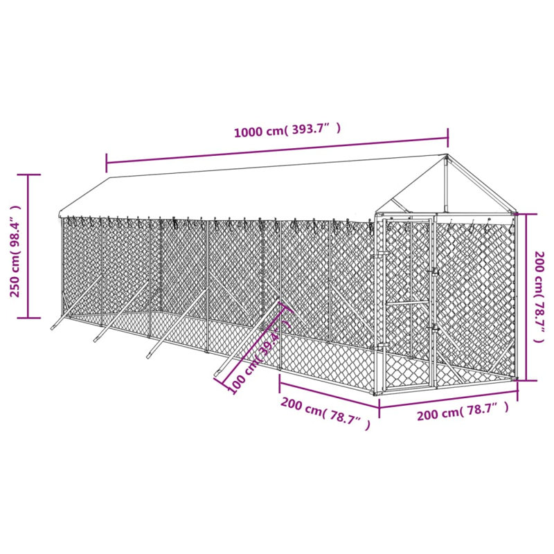 Gokmen Dog House, 250cm H x 1000cm W x 200cm D