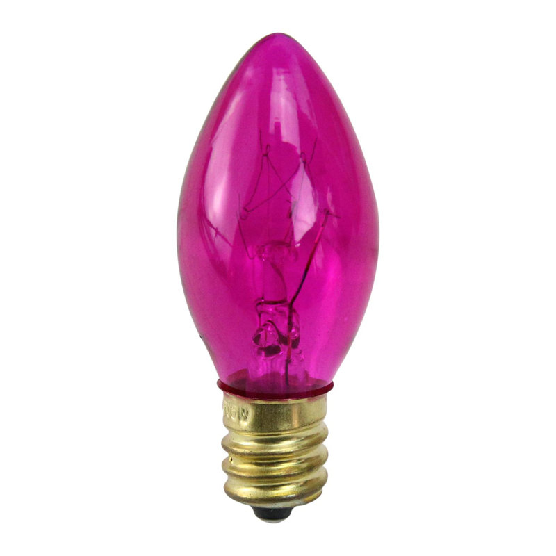 Ampoules de remplacement C7 Christmas, Rose, H 2 po x l 5 po x P 5 po
