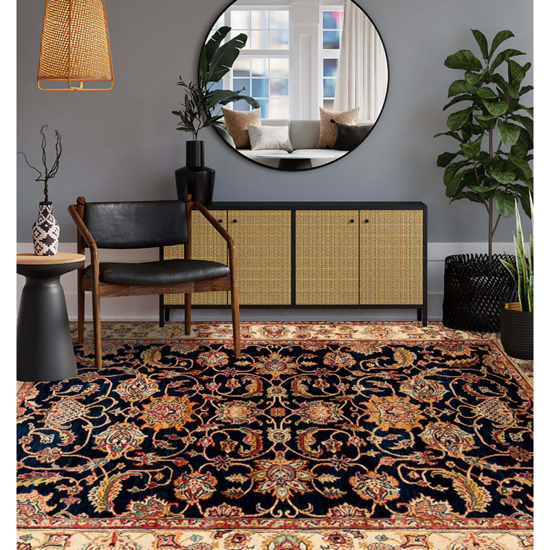 Hand-Knotted High-Quality Blue Area Rug