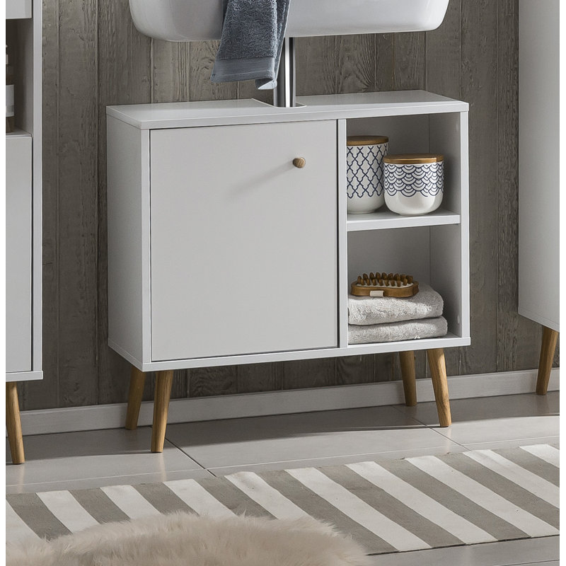 Jonte 65.3cm Single Bathroom Vanity Base Only, White
