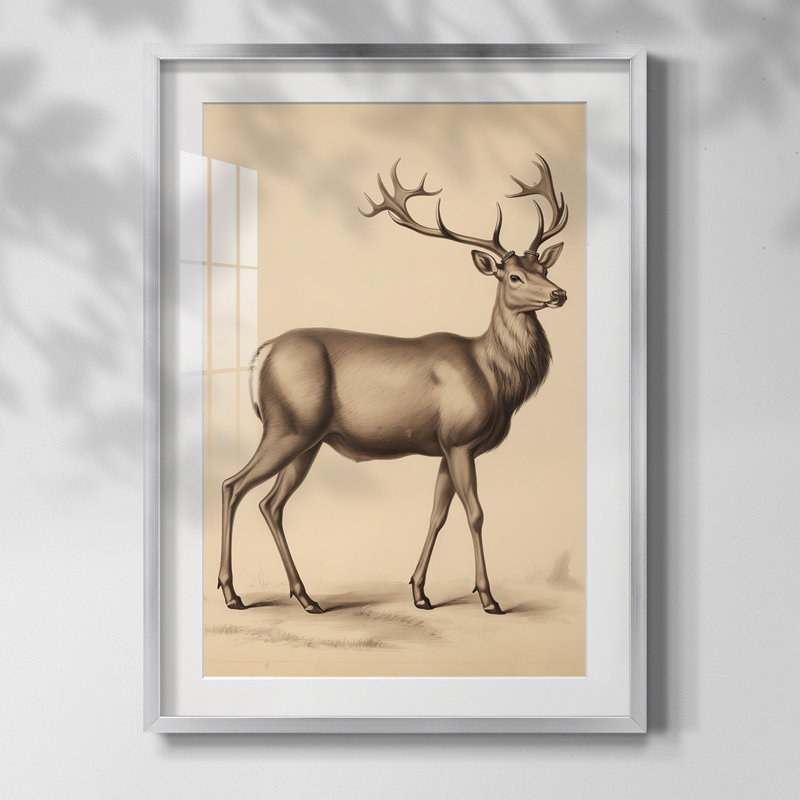 Vintage Animal Print VII - Reproduction encadrée, Argent