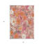 Tapis intérieur lavable floral rose et orange 5 pi x 8 pi rosé