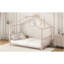 Lit plateforme simple en métal, rose-1991379150