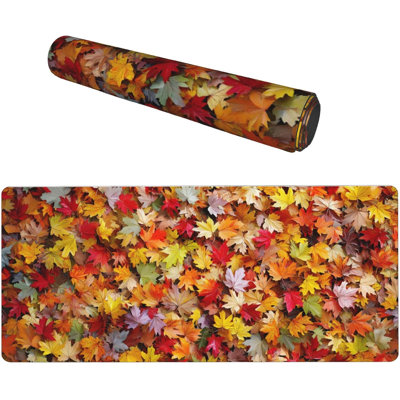 Tapis de souris Feuilles d'érable, tapis de bureau étendu, décoration de bureau pour les fêtes, 40 x 90 cm